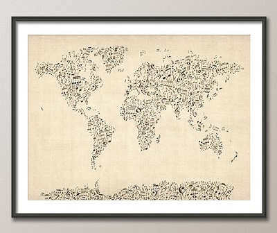 best-gifts-for-music-lovers-music-note-map